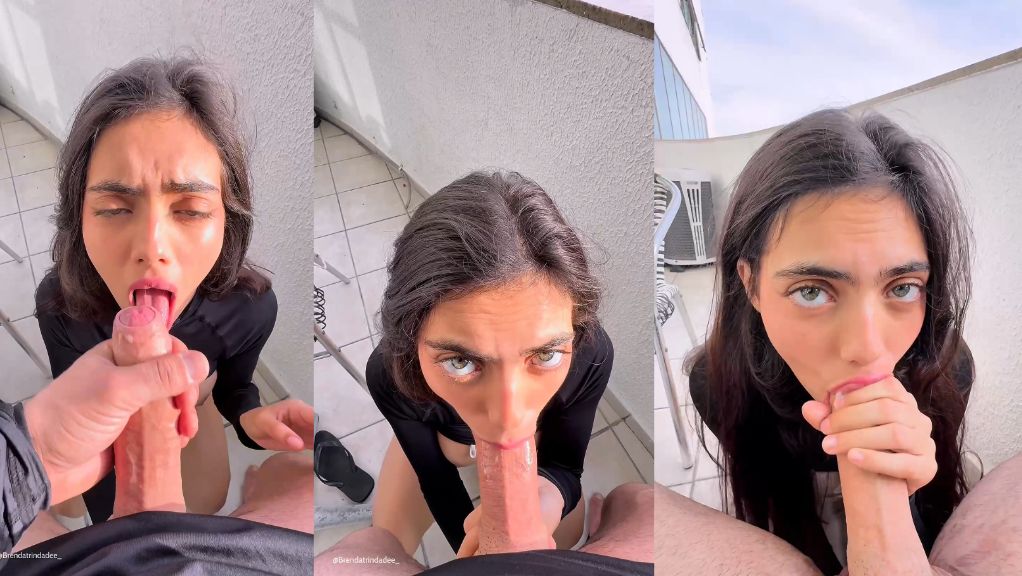 Brenda Trindade Deepthroat Blowjob In Balcony Onlyfans Video Leaked