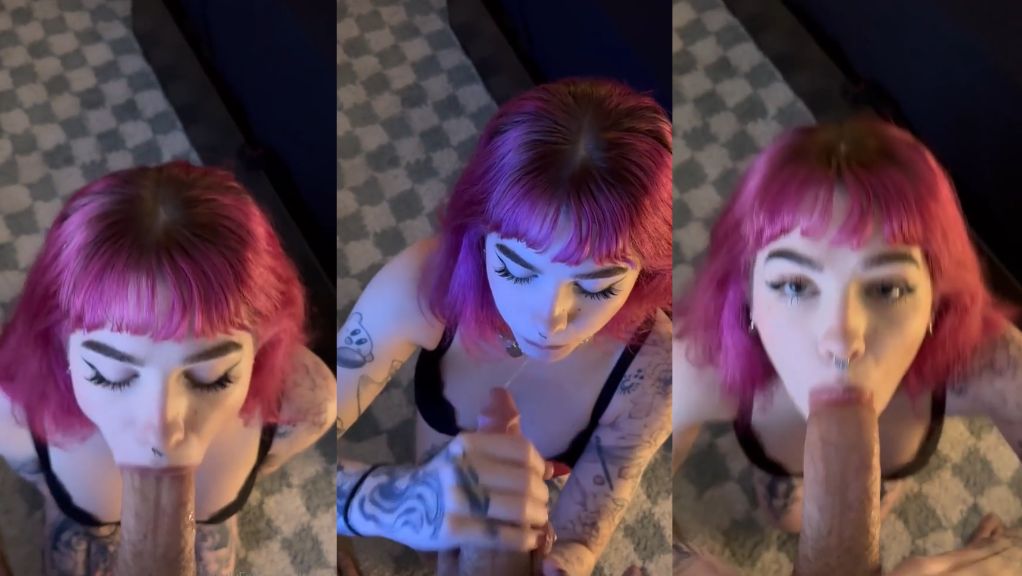 Lems7 Pink Haired Gives A Sloppy Blowjob Onlyfans Video Leaked