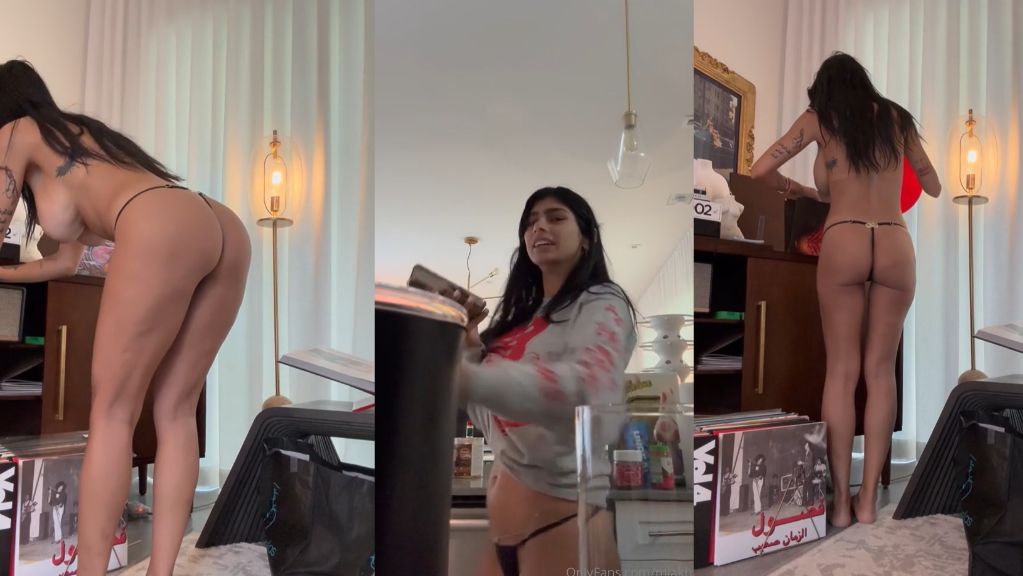 Mia Khalifa Morning Strip As She Prepares For The Day Onlyfans Video Leaked